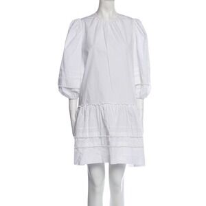 Pearl Lela Rose Dress Sz XS White Balloon Sleeve Cottagecore Coquette graduation